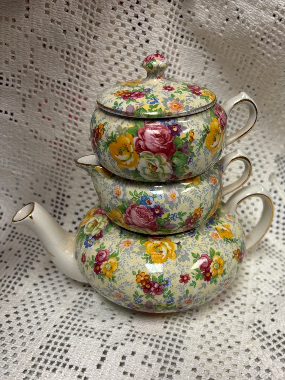 Lord Nelson Rose Time Stacking tea set Made in England - Picture 1 of 13